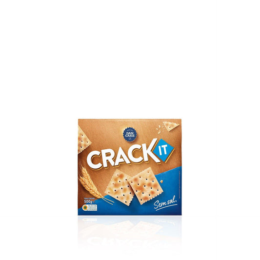 Dan Cake Crackers Bolacha de Água e Sal sem Sal na superfície 500 gr — embalagem