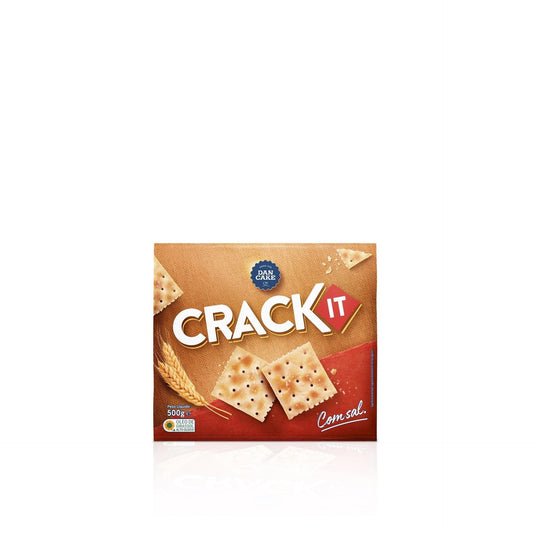 Dan Cake Crackers Bolacha de Água e Sal com Sal na superfície 500 gr