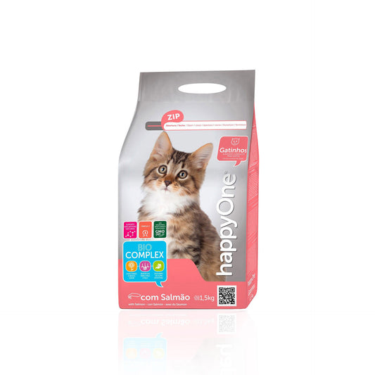 happyOne Alimento Completo Para Gatinhos - Salmão 1,5kg