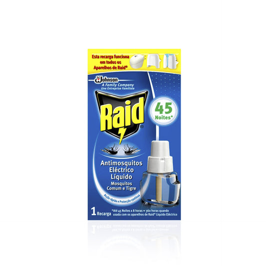 Insecticida Eléctrico Líquido Raid 45 noches Recambio 26 ml