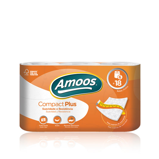 Amoos Papel Higiénico Compacto Plus 2F 6 Rollos