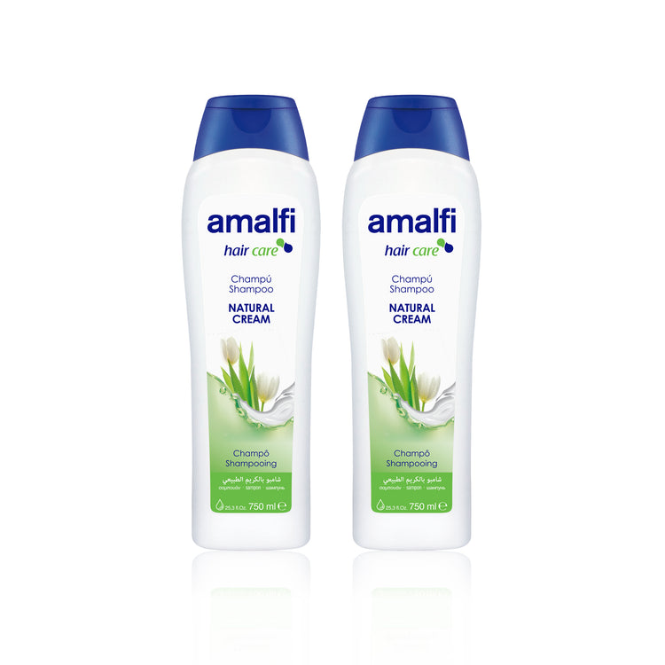 Amalfi Crema Natural Champú Familiar 750 ml - Pack 2 x 750 ml