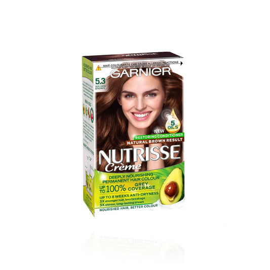 Garnier Nutrisse Coloração Permanente Castanho Claro Dourado 5.3