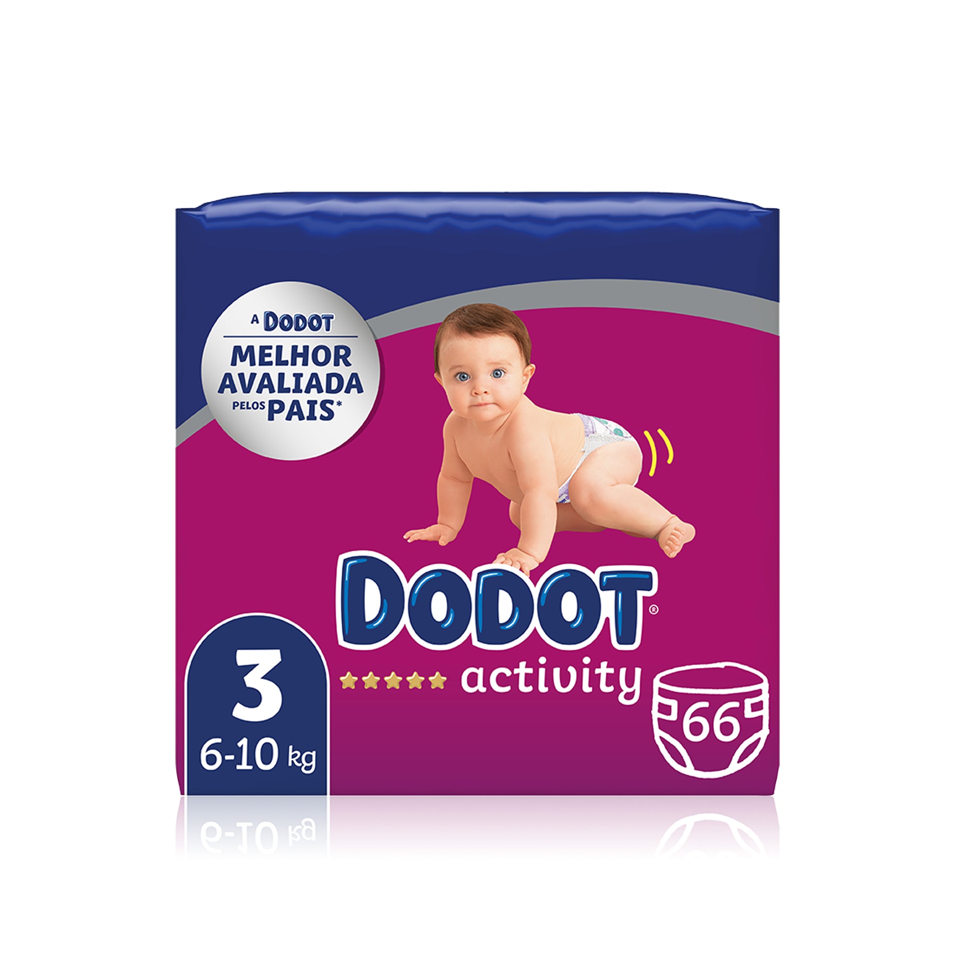 Dodot Activity Fraldas T3 6-10 kg 66 un