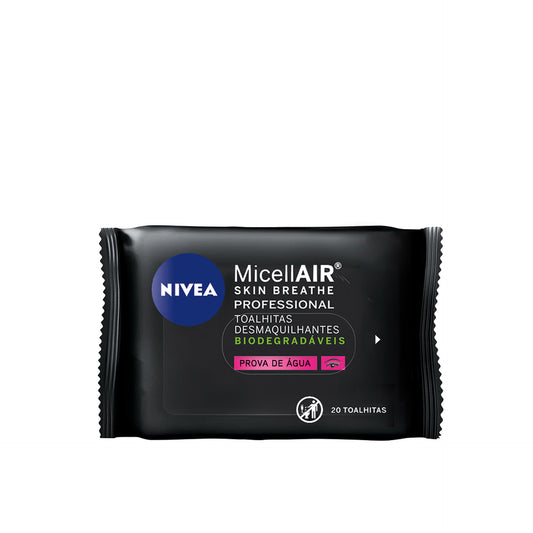Nivea Micellair Professional Toalhitas Micelares de Rosto Desmaquilhantes 20 un