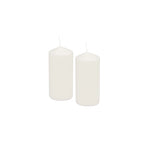Vela Basic Kool Columna Blanco Rústico 13 cm