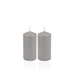 Basic Kool Conjunto 2 Velas Coluna Essentiel Cinza 10 cm