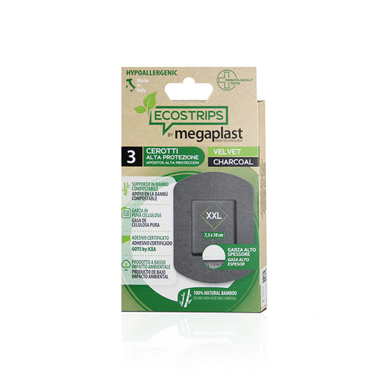 Megaplast Ecostrips Penso Pé Sensível Carvão Vegetal 3 un
