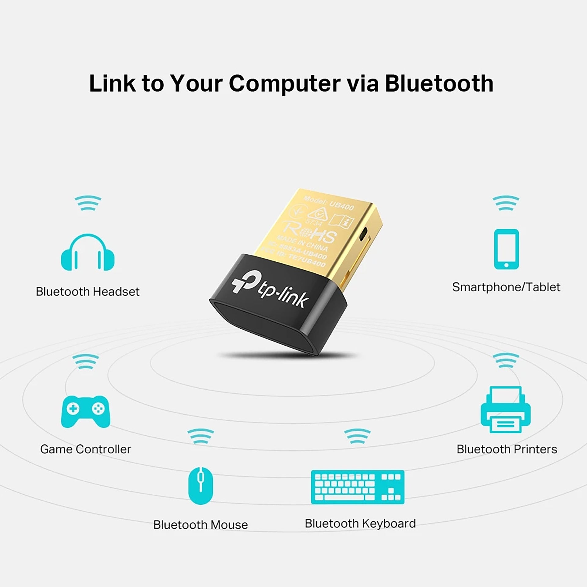 Adaptador TP-Link Bluetooth 4.0 Nano USB 2.0 UB400