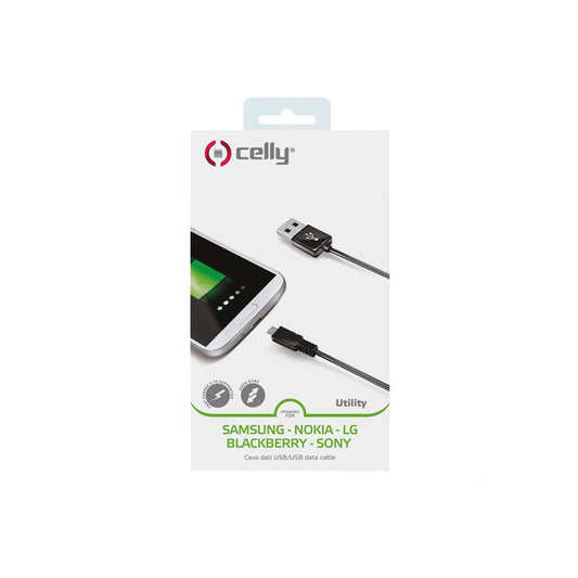 Cable Micro USB Celly 1 mt Negro