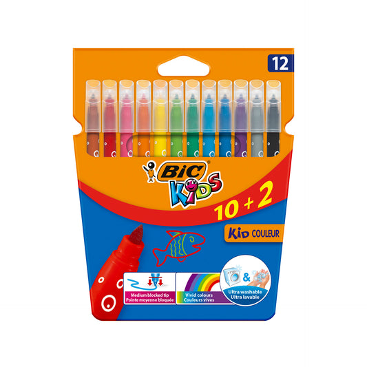 Bic Canetas Feltro Kid Color 10 + 2 un