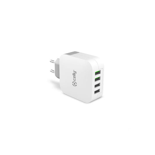 Celly Carregador de parede Turbo 4USB 4.8A