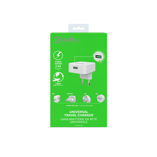Cargador de viaje Celly Universal 4X1 2.4A