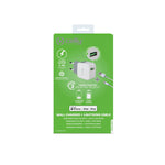 Celly Carregador de parede + Cabo 5V Branco