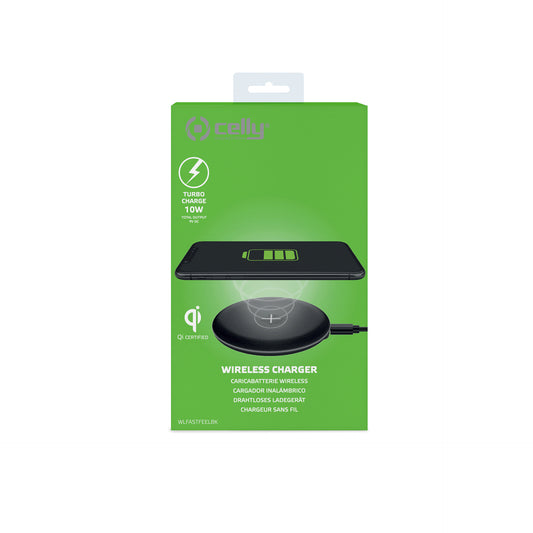 Cargador Inalámbrico Celly 2A-10W Negro
