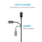 Anker Cable Lightning PVC 3ft Blanco