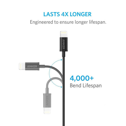 Anker PVC Lightning Cable 3ft Branco