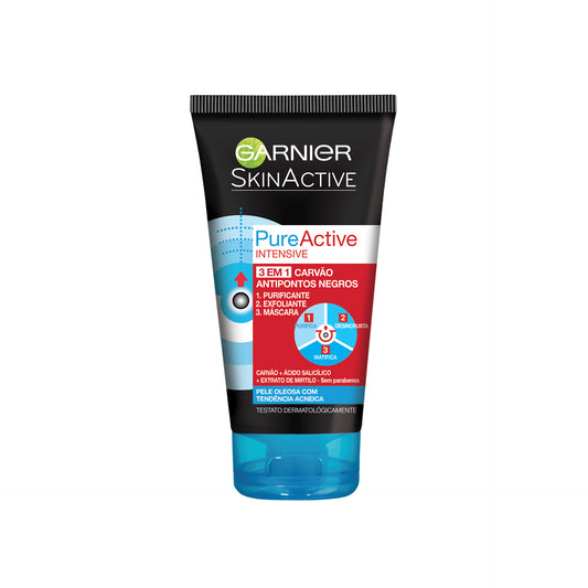 Garnier Pure Active Intensive Máscara Carvão 3 em 1 150 ml
