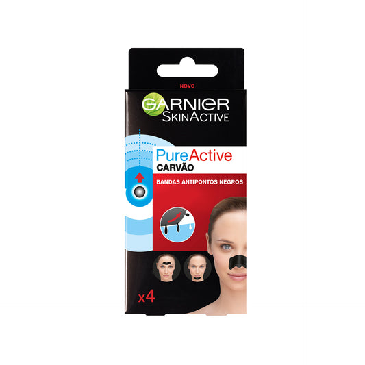 Garnier Pure Active Bandas Carvão Anti Pontos Negros 4 un