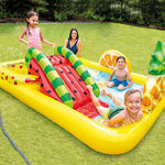 Centro de juegos de agua hinchable Intex Fruit con tobogán y pulverizador de 57 a 493 litros