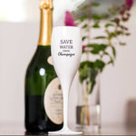 Koziol Flute 100 ml Branco Cheers Save Water Drink Champagne