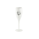 Koziol Flute 100 ml Branco Cheers Make Your Dreams Happen
