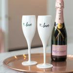 Koziol Flute 100 ml Branco Cheers Love