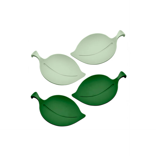 Koziol Leaf-On Green Leaf-On Juego de 4 tazones multiusos