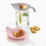 Juego de 4 tazones multiusos Koziol Leaf-On rosa/gris