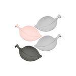Juego de 4 tazones multiusos Koziol Leaf-On rosa/gris