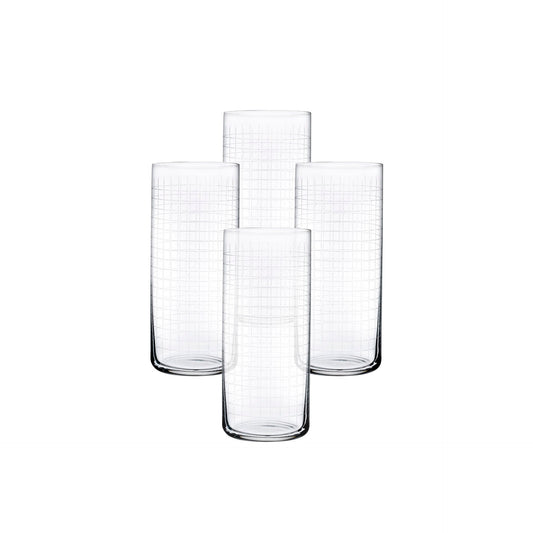 Conjunto 4 Copos de Vidro Bola Alta Finesse