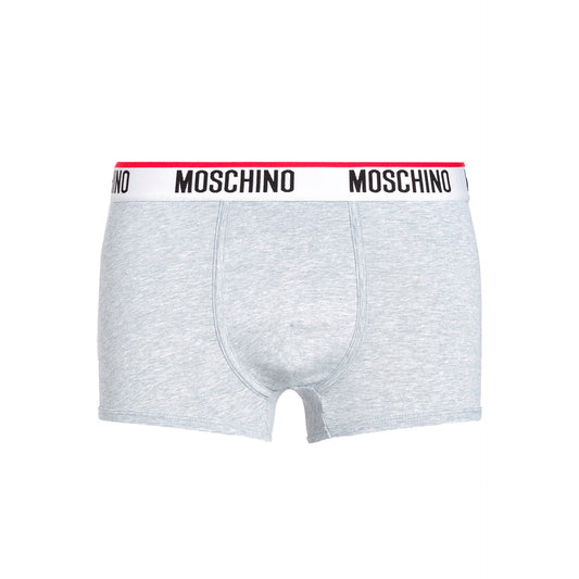 Moschino Boxer Algodão Cinza