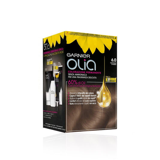 Garnier Olia Coloração Permanente Louro Escuro 6.0 — embalagem
