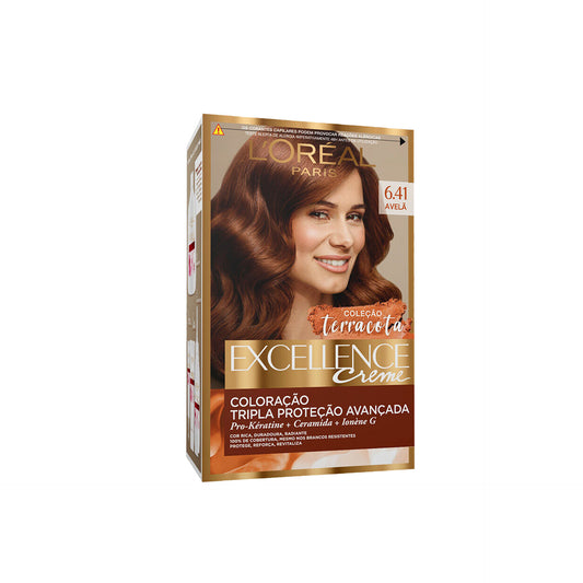 L'Oréal Excellence Coloração Permanente Creme Avelã 6.41