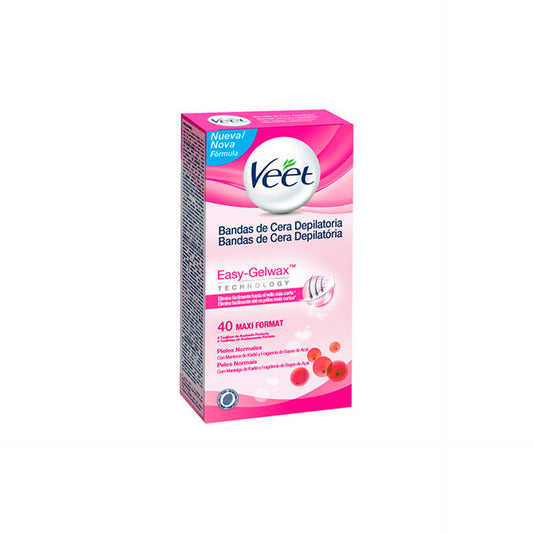 Veet Bandas Depilatórias Cera Fria Corpo Peles Normais 40 un