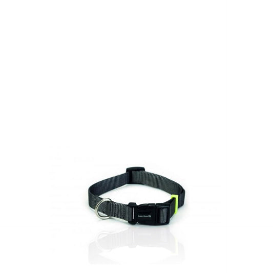 Beeztees Collar de perro de nailon gris oscuro S