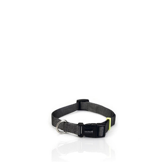 Beeztees Collar de perro de nailon gris oscuro M