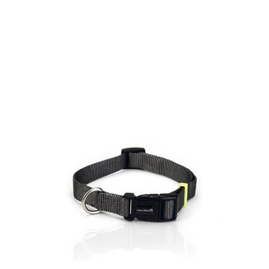 Beeztees Collar de perro de nailon gris oscuro XL