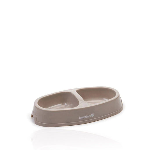 Beeztees Comedouro Duplo para Gato Plastico Bege 2 x 150 ml