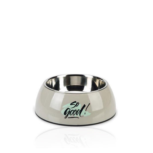 Beeztees Comedouro para Cão Aço Inoxidável Base Plástico Cinza 22 cm