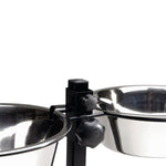 Beeztees Comedero doble para perros de acero inoxidable con soporte 2 x 2530 ml