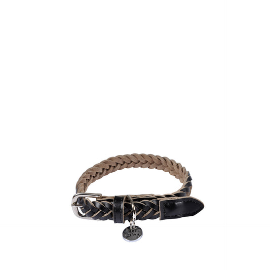 Love Story S Collar Cuero Trenzado Negro Ajustable