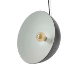 Candeeiro de Teto Cinza Interior Branco "Cinema" D40 cm