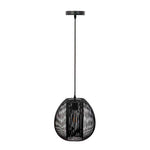 Candeeiro de Teto Metal Arame Preto Forma de Bola