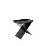 Mesa de Apoio com Tabuleiro Removível Preta 32 x 48 x 48 cm