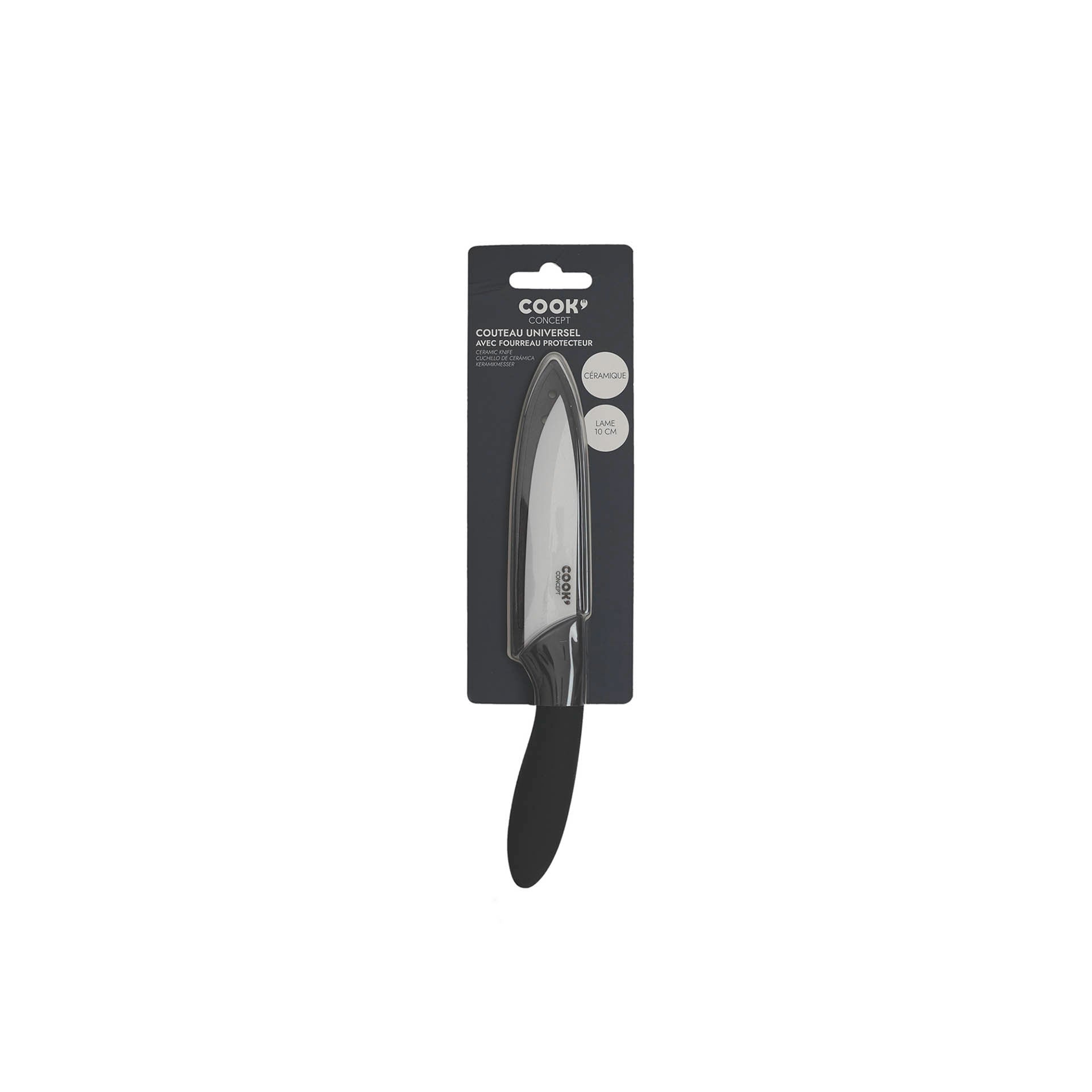 Cuchillo Cerámico 10 cm con Funda Protectora