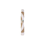 Tapete Redondo Juta Borda Branca D120 cm