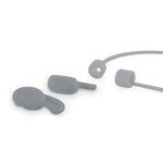 Caixa para Air Pods 4 Acessórios com Mosquetão Cinza