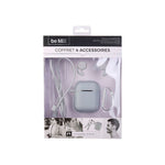 Caixa para Air Pods 4 Acessórios com Mosquetão Cinza