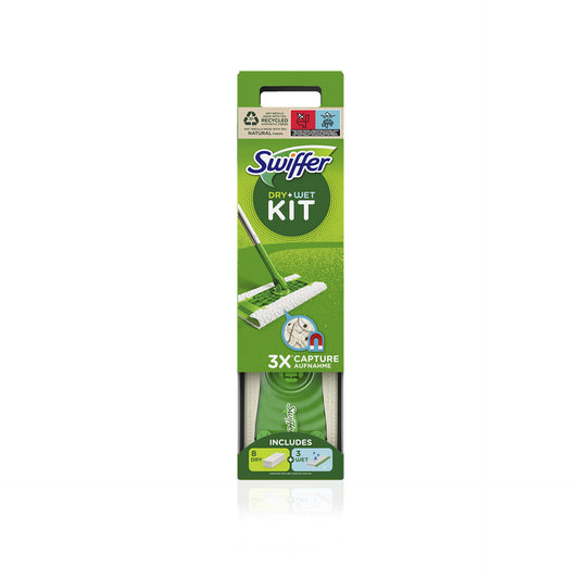 Swiffer Starter Kit Duplo Mopa + 8 Panos + 3 Húmidos